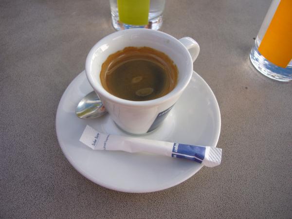 Espresso lavazza v Glacier La Vénus