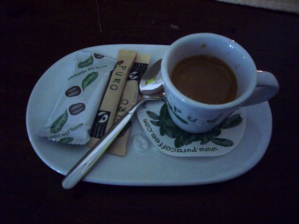 Espresso Puro v Café Egon Schiele