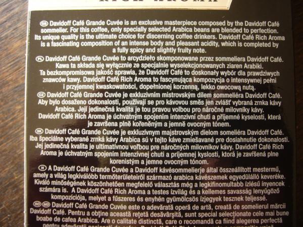 Davidoff Café - Grande cuvée rich aroma ground 250g