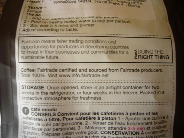 Marks and Spencer - Classic 3 gound coffee 227g