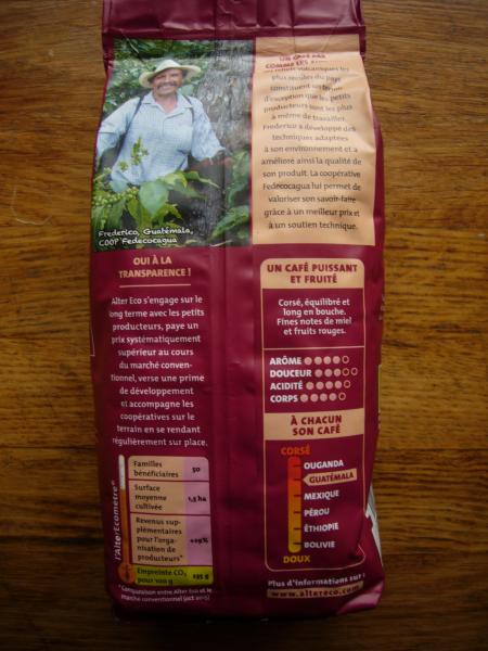 Alter Eco - Pur Arabica Guatémala moulu 260g