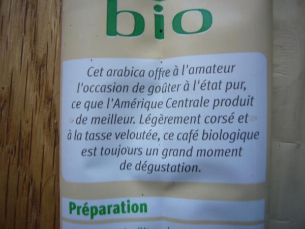 U bio - Café pur arabica Amérique centrale moulu 250g