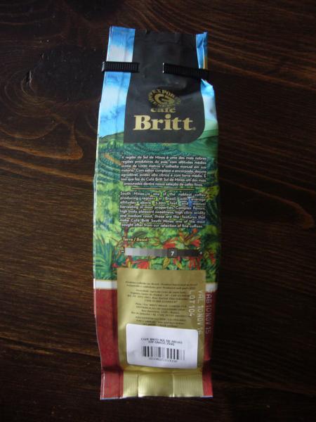 Café Britt - Sul de minas Brasil medium dark grãnos 250g