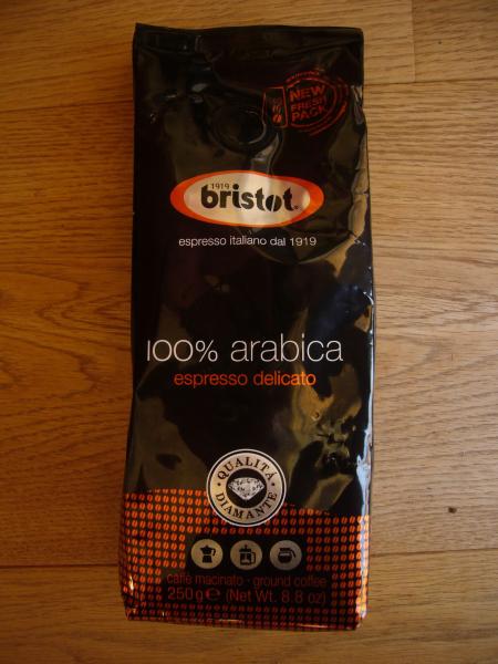 Bristot - 100 arabica espresso delicato macinato 250g