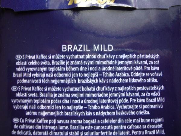 Tchibo - Privat Kaffee Brazil Mild 250g - cz text