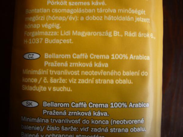 Bellarom - Crema grani 500g - CZ text