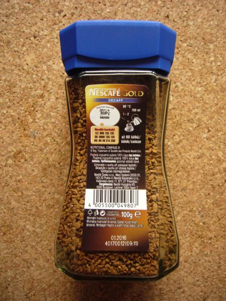 Nescafé Gold Decaf 100g - back