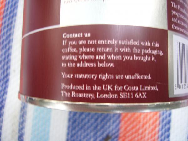 Costa Coffee - Espresso ground 250g - výrobce