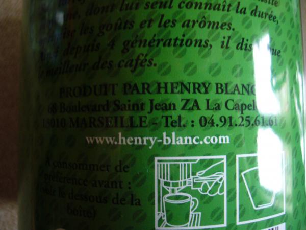 Henry Blanc - Espresso moulu cane 250g