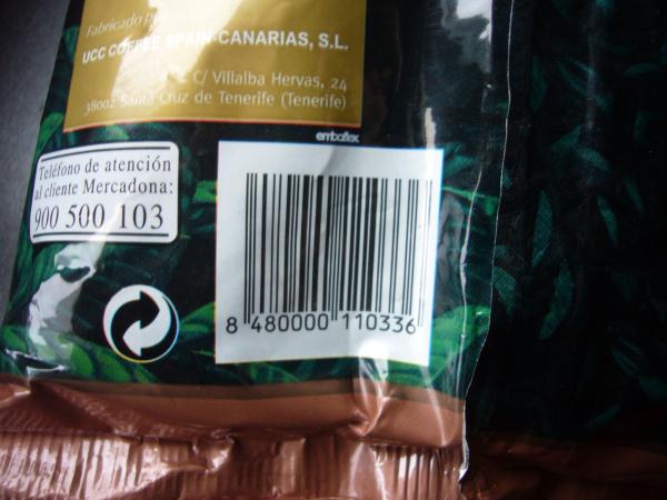 Hacendado - Natural grano 500g - code